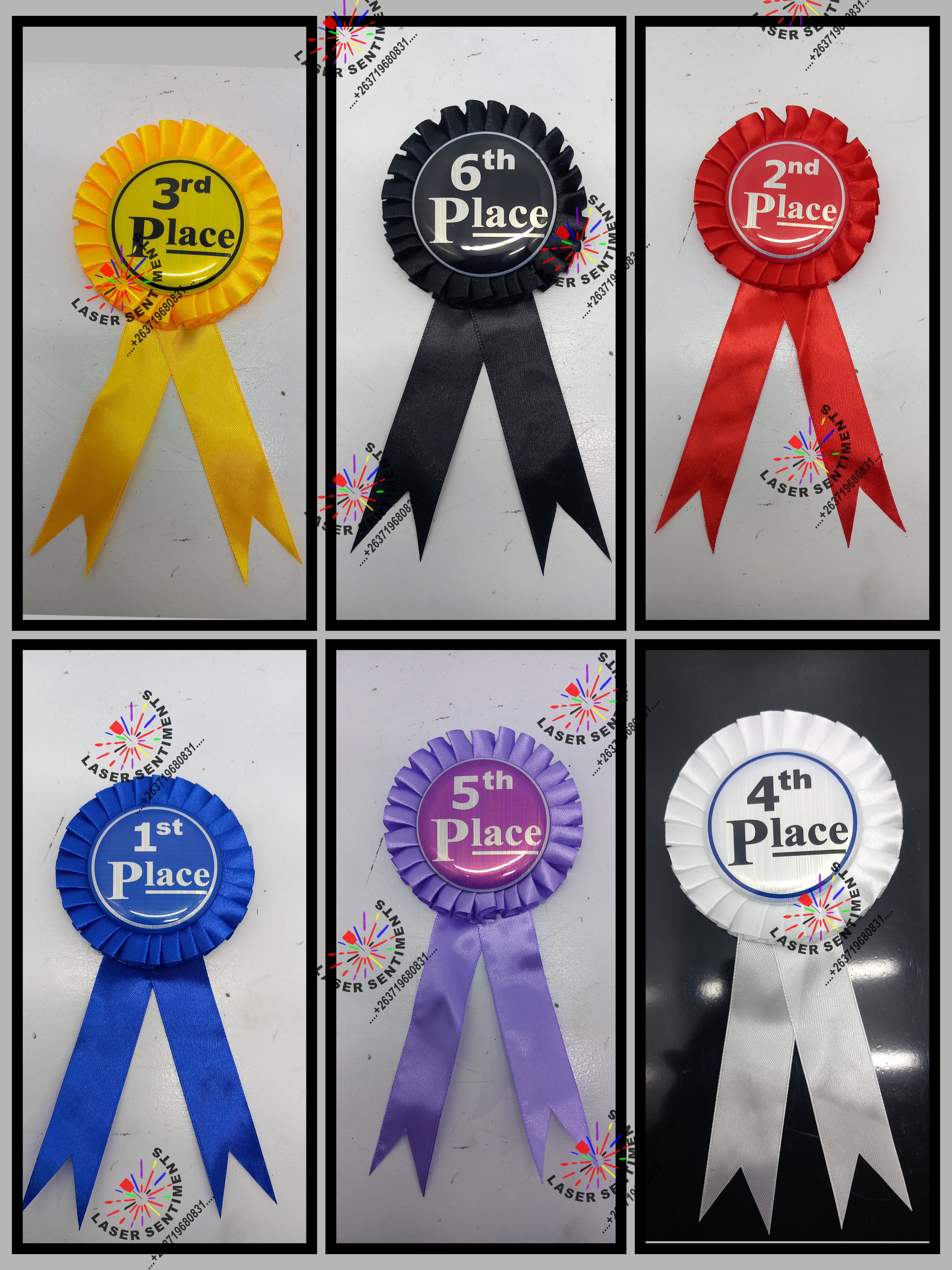 RBB1 SATIN RIBBON ROSETTES