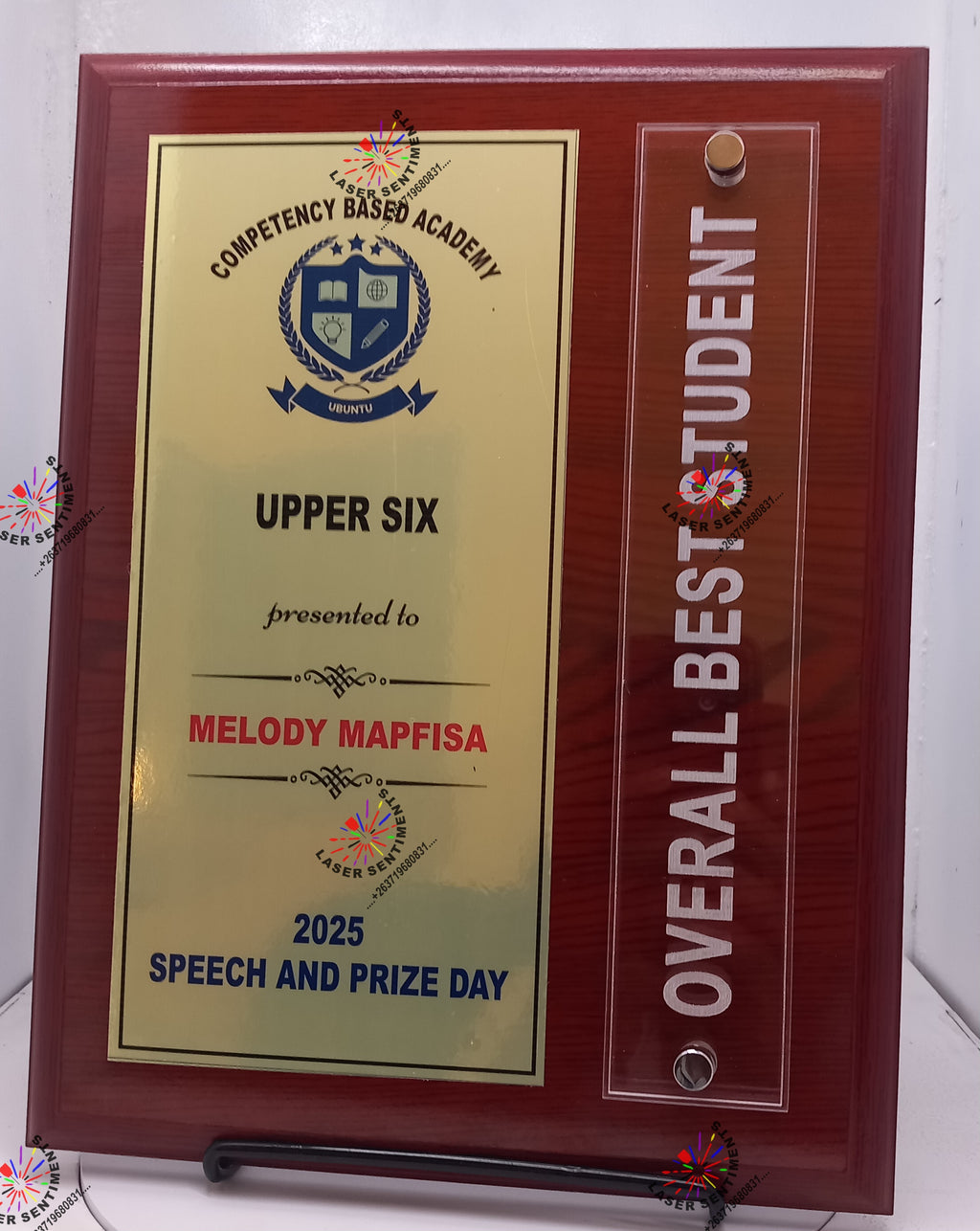 MCW3 Recognition Series Shield With Easel Stand