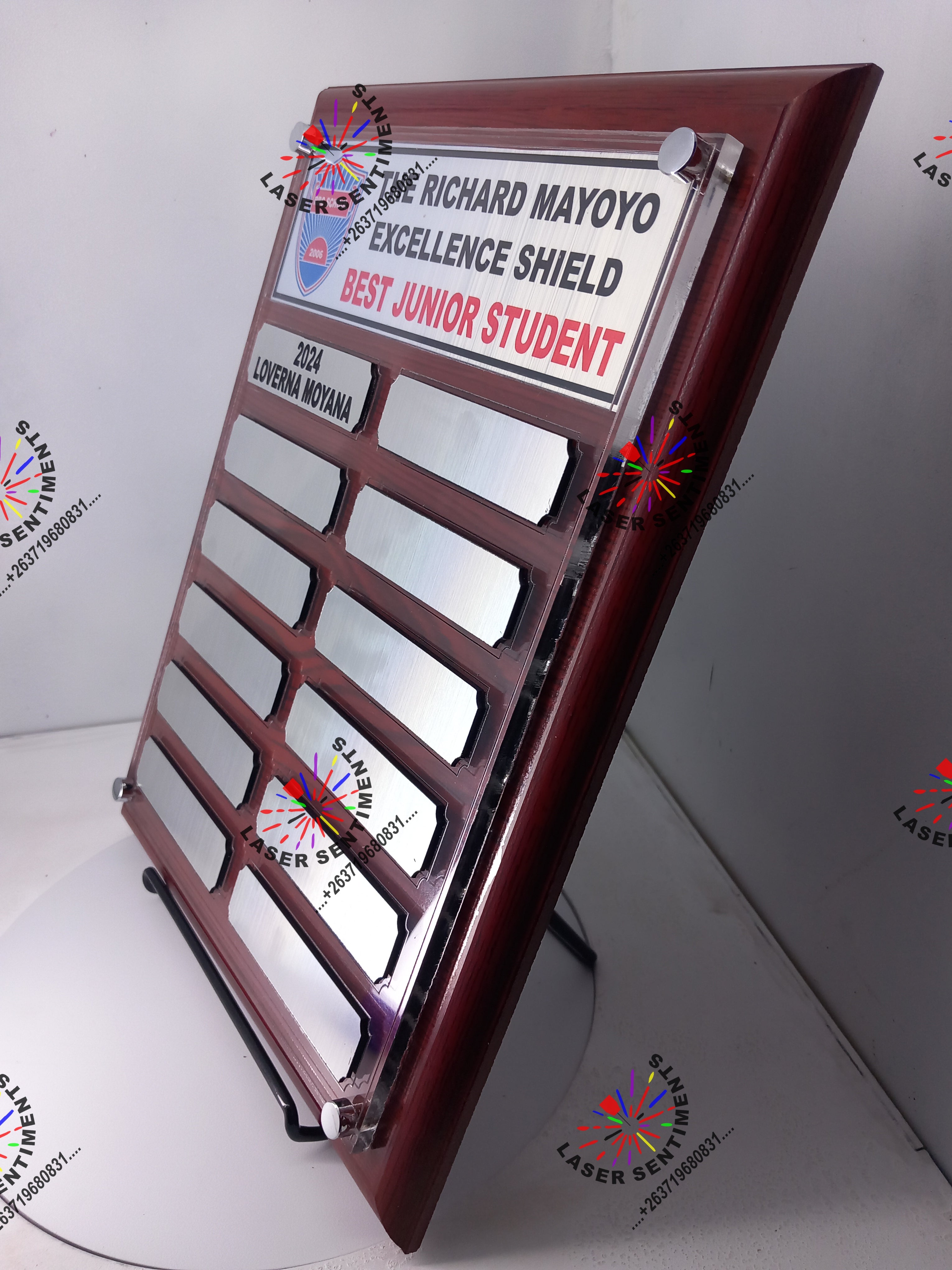 FPS2 Long Term Recognition Series Floating Perpetual Shield Trophy Plaque