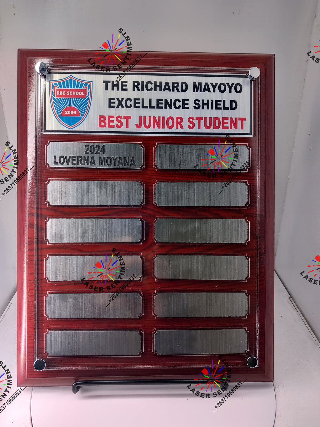 FPS2 Long Term Recognition Series Floating Perpetual Shield Trophy Plaque