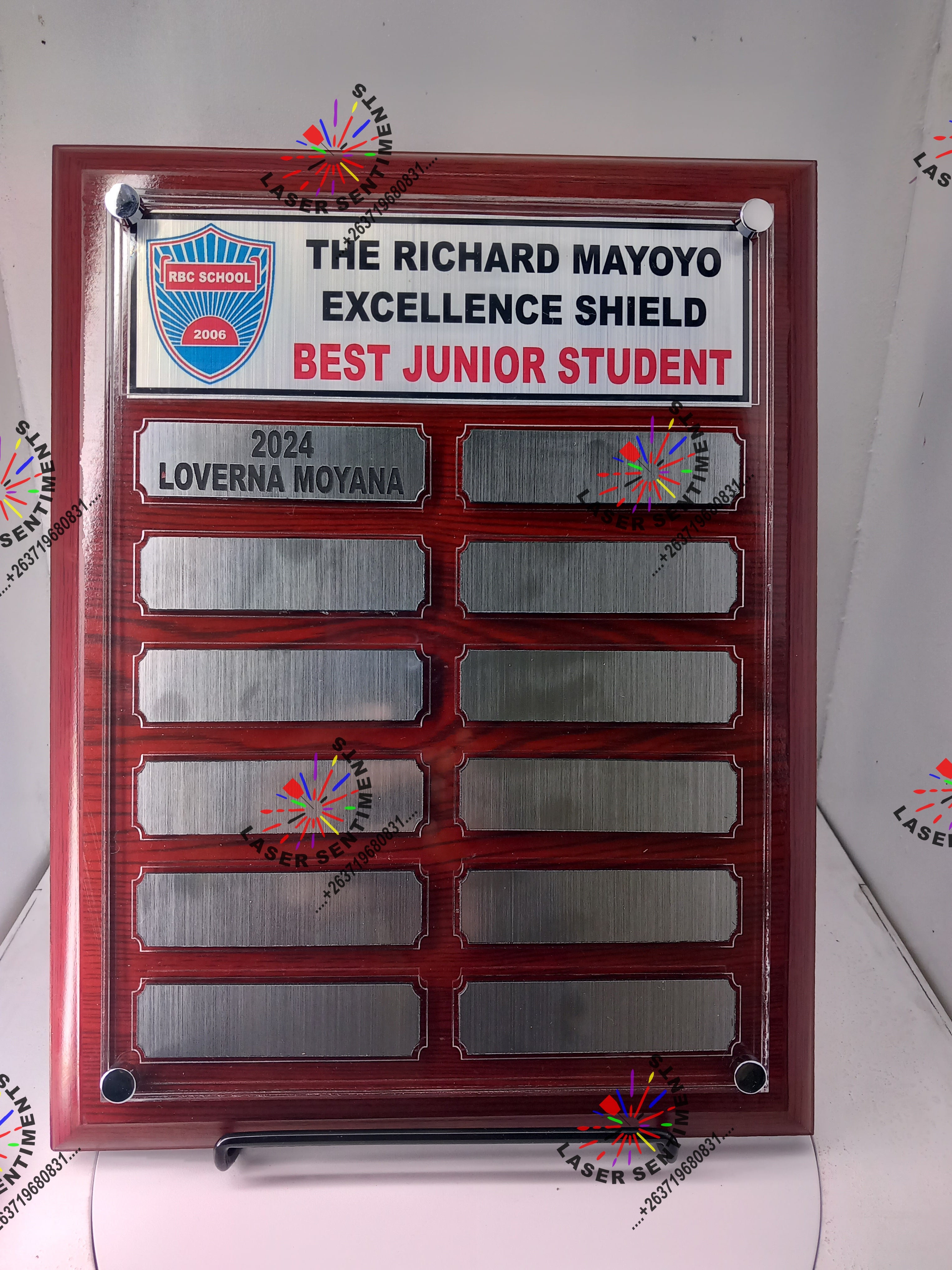 FPS2 Long Term Recognition Series Floating Perpetual Shield Trophy Plaque