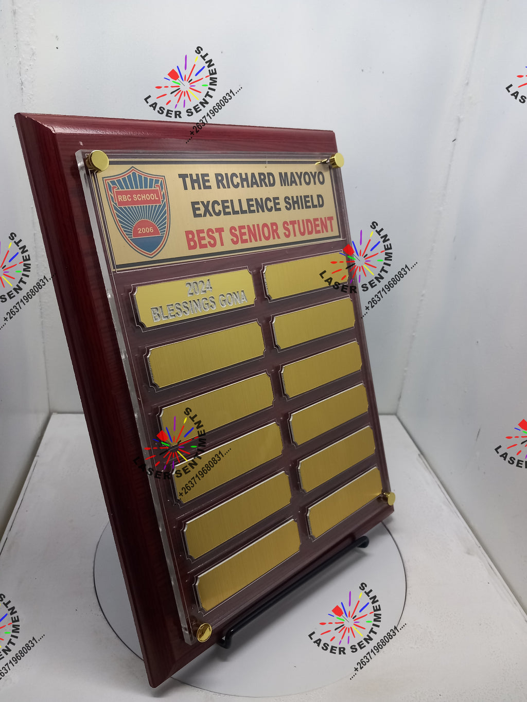 FPS2 Long Term Recognition Series Floating Perpetual Shield Trophy Plaque