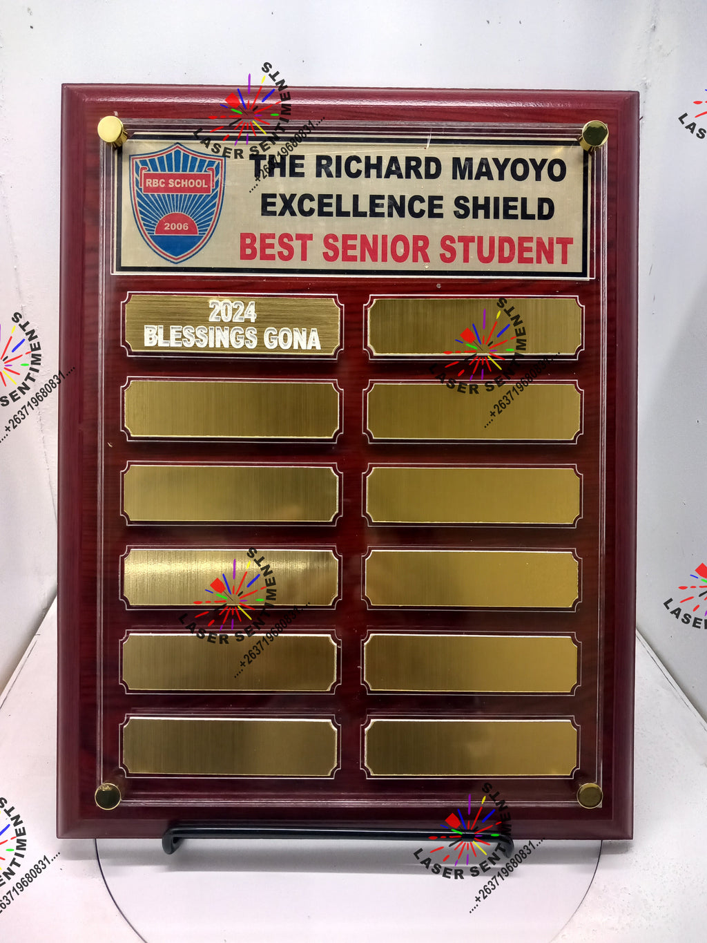 FPS2 Long Term Recognition Series Floating Perpetual Shield Trophy Plaque