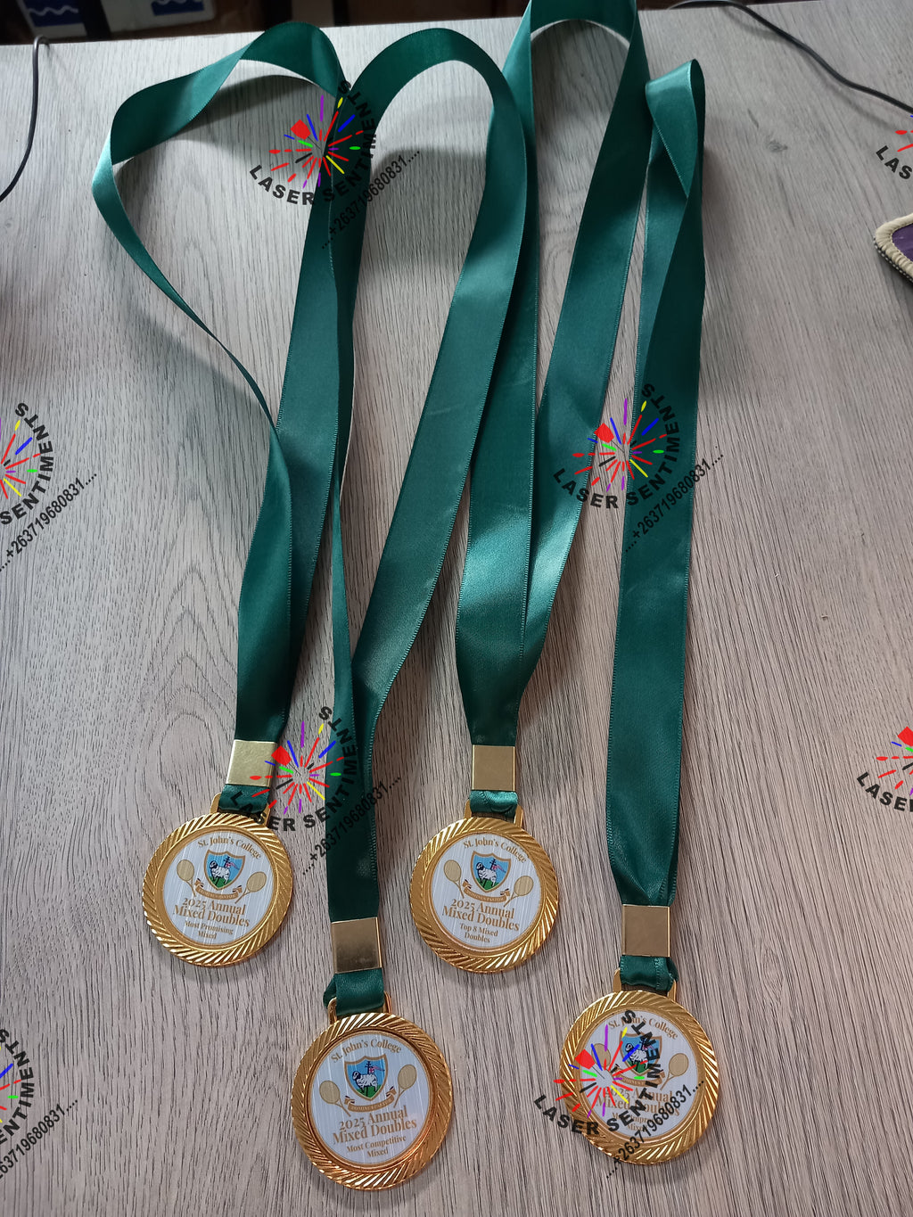 Medal Stainless Steel Branded Zimbabwe Colours Plain Colours