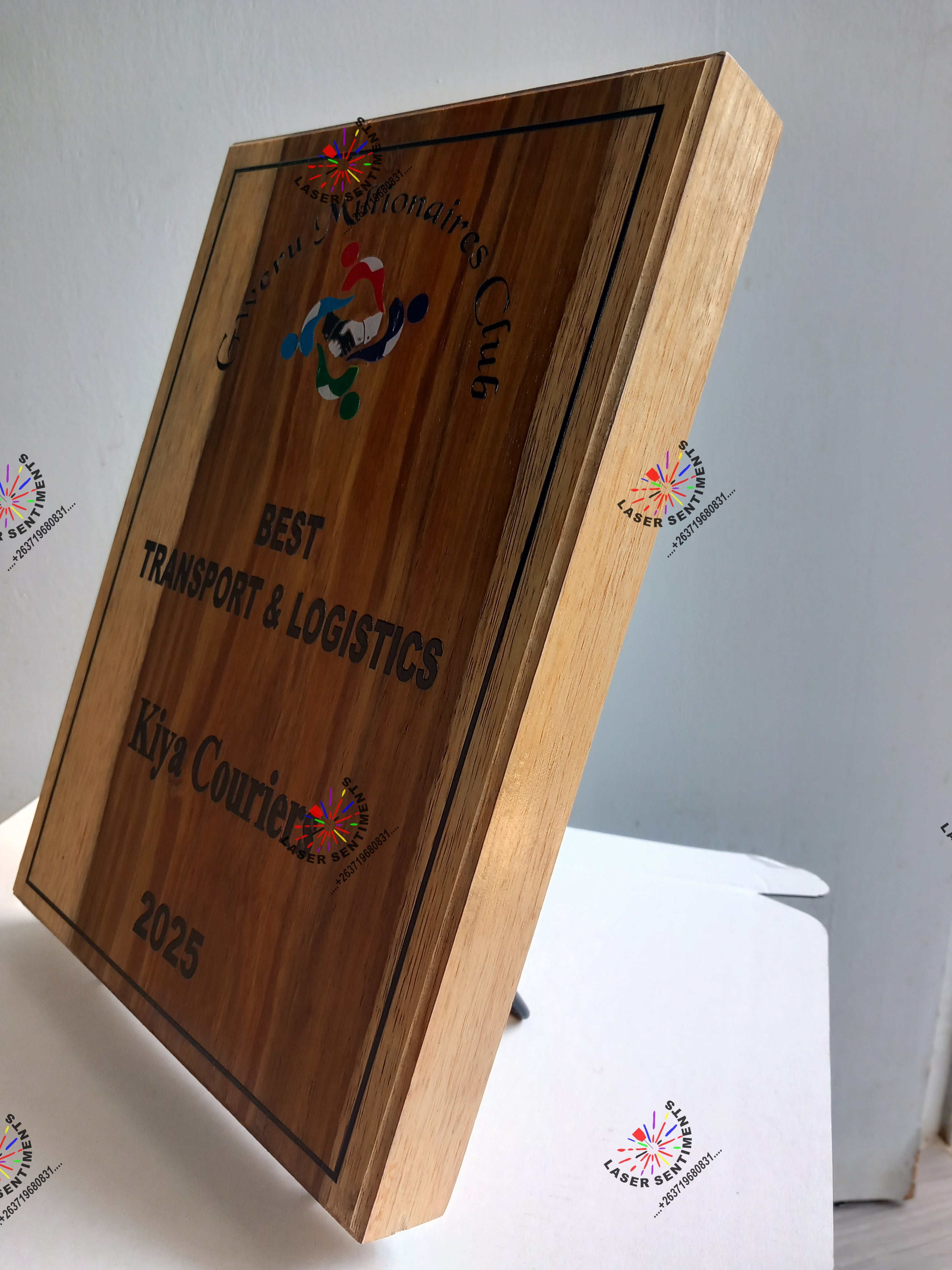 TWA1 Solid Thick Teak Wood Award Plaque