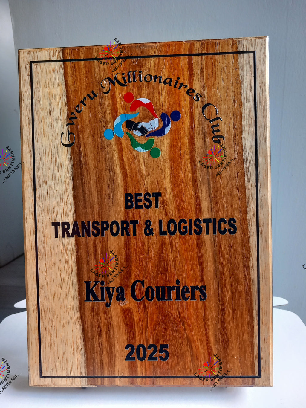TWA1 Solid Thick Teak Wood Award Plaque
